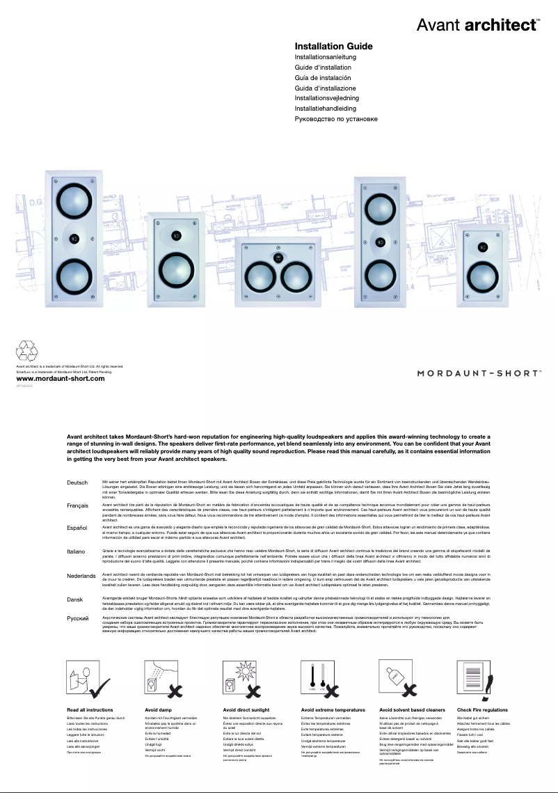 Page n°1 - Manuel utilisateur Mordaunt-Short Avant Architect AW153