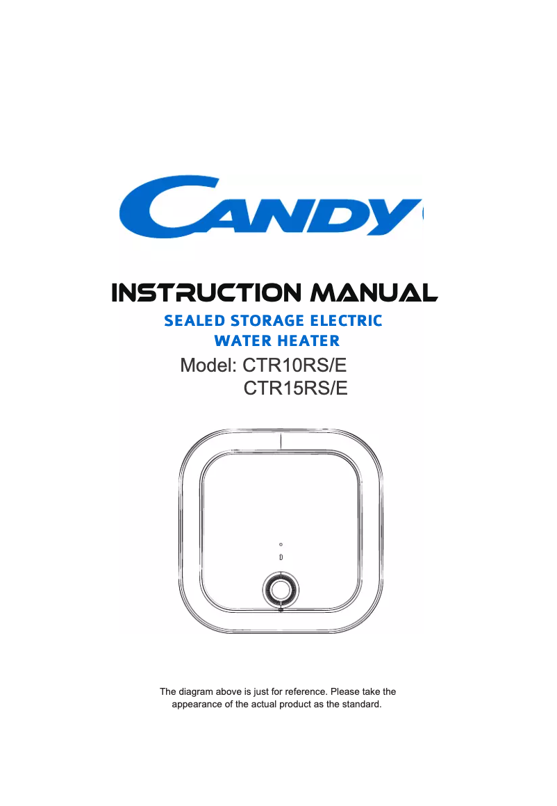 Page n°1 - Manuel utilisateur Candy CTR15RS/E