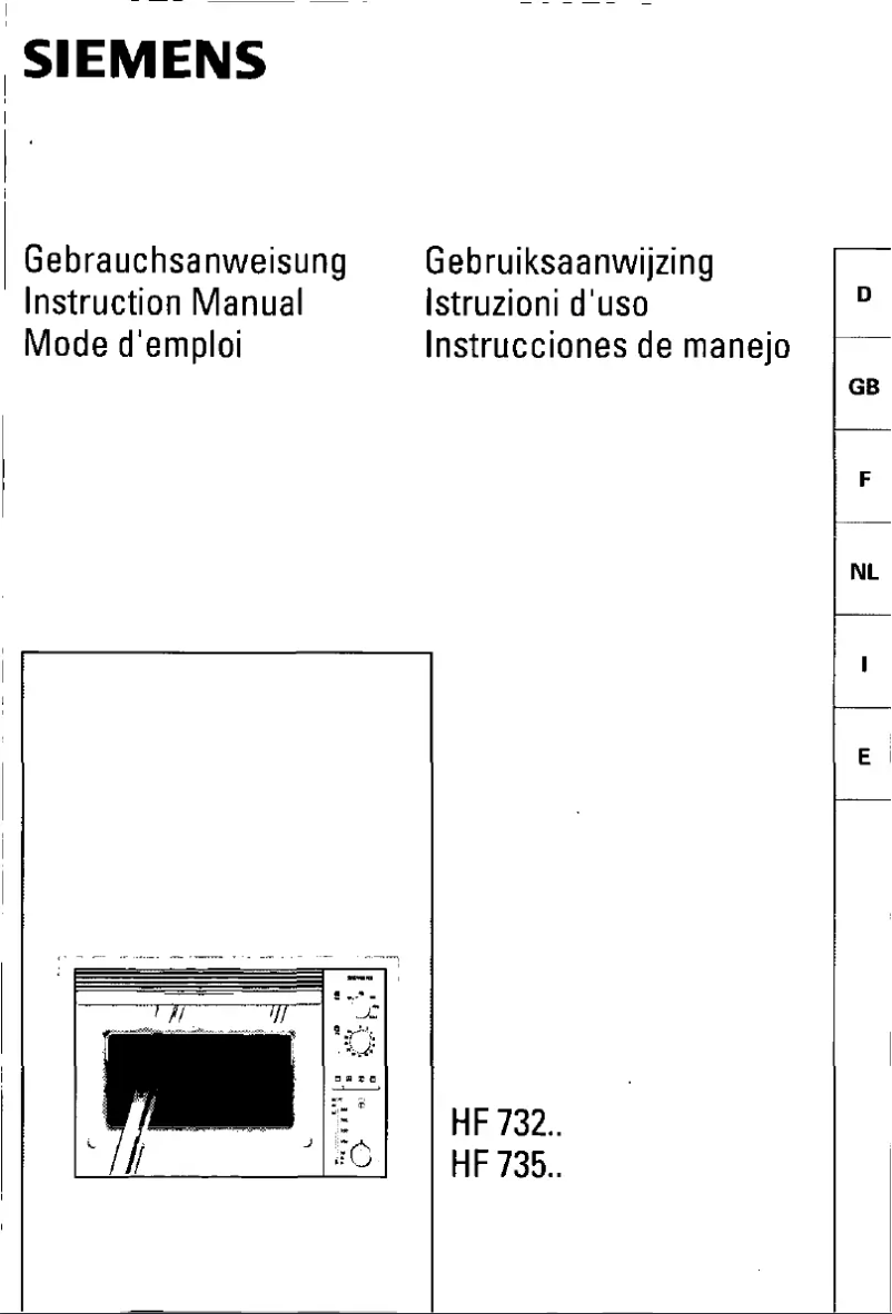 Page n°1 - Manuel utilisateur Siemens HF73541