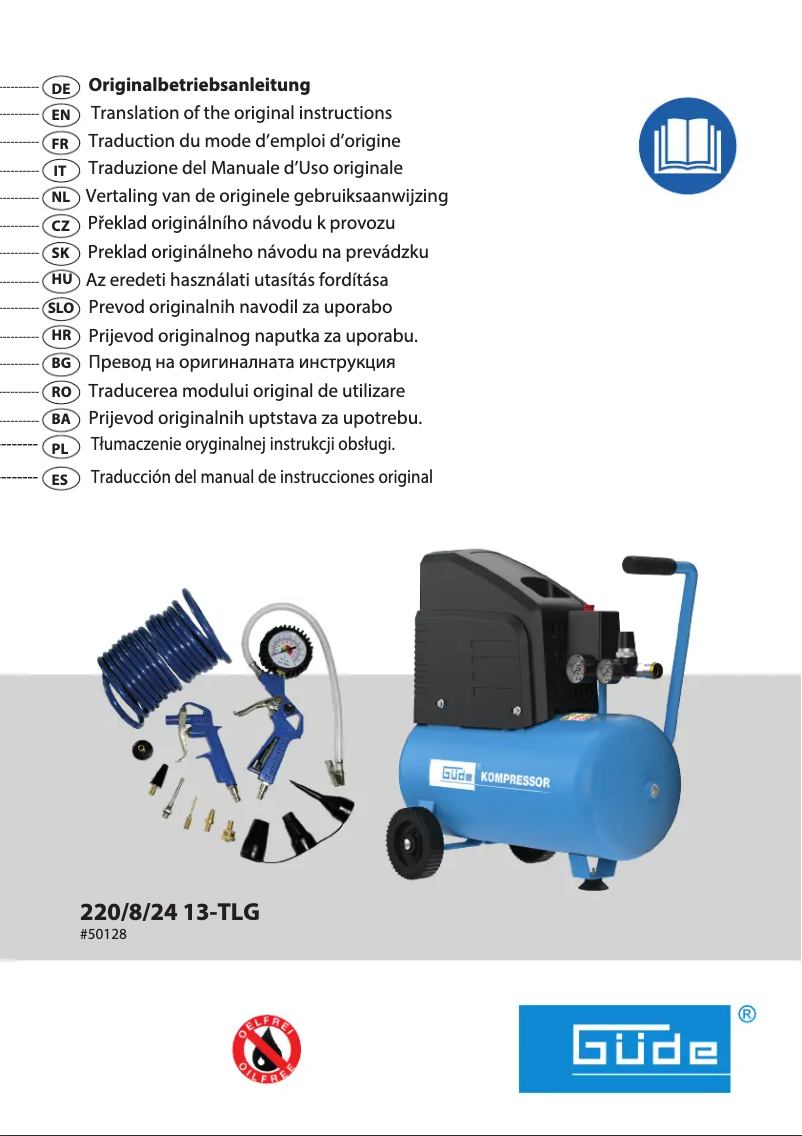 Page n°1 - Manuel utilisateur Güde Kompressor 220/8/24
