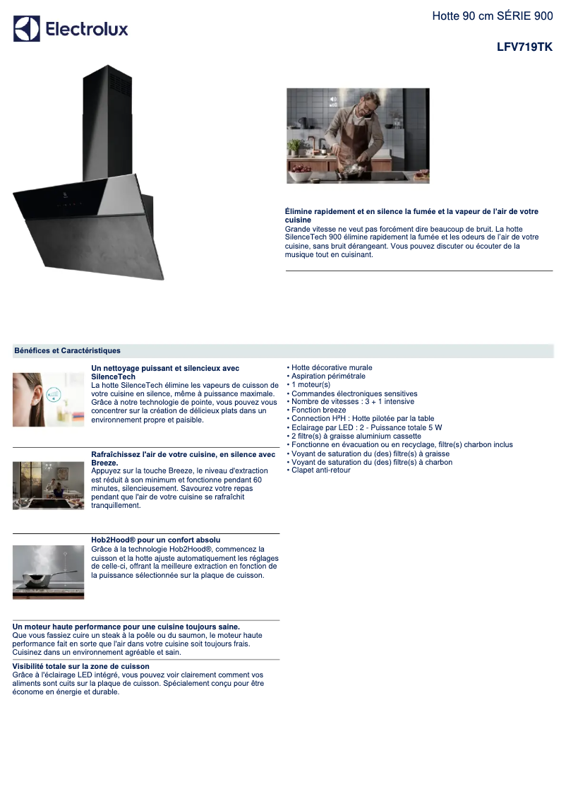 Page n°1 - Fiche technique Electrolux LFV719TK