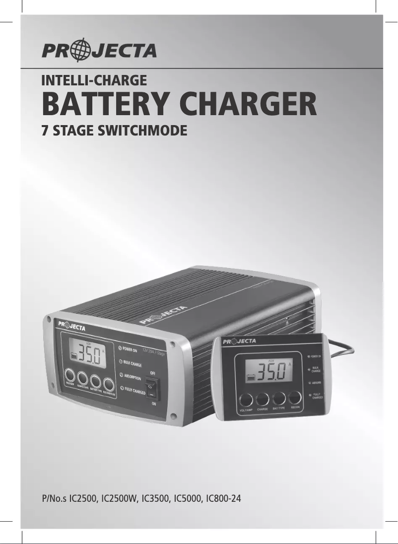 Page 1 de la notice Manuel utilisateur Projecta IC2500