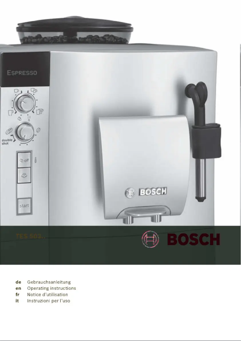 Page n°1 - Manuel utilisateur Bosch TES503M1