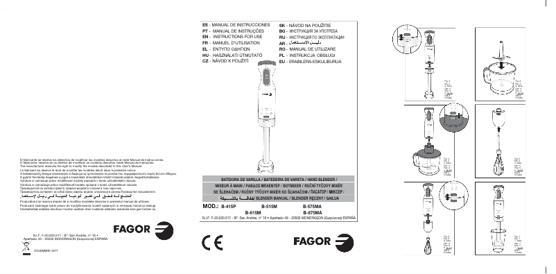 Página 1 del manual Manual de usuario Fagor B-575MA