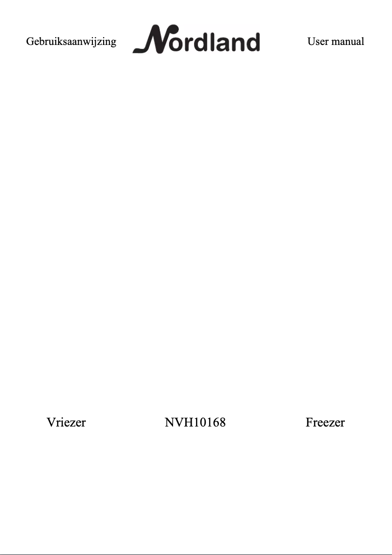 Page n°1 - Manuel utilisateur Nordland NVH 10168