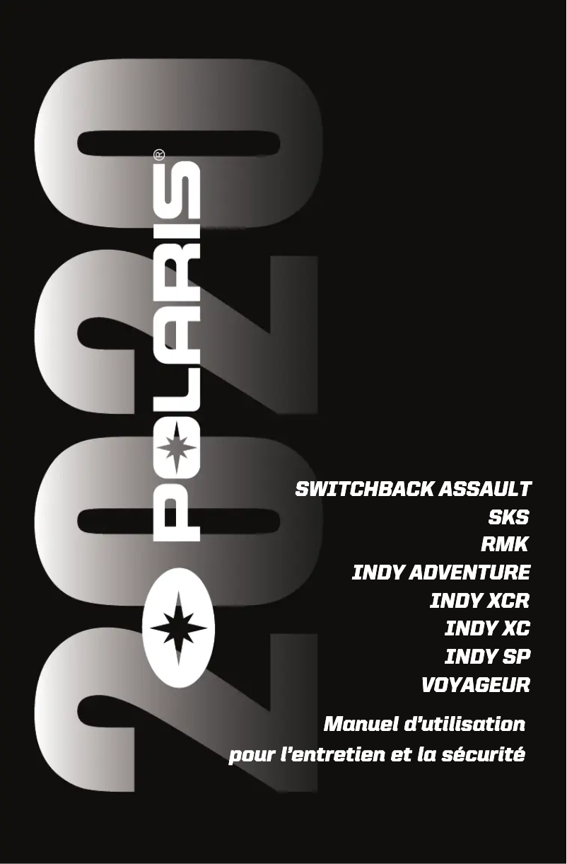 Page 1 de la notice Manuel utilisateur Polaris Switchback Assault 144 (2020)