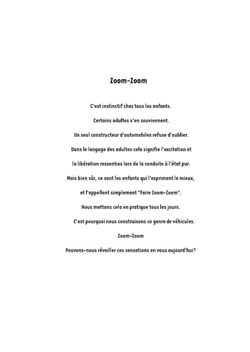 Page 1 de la notice Manuel utilisateur Mazda Speed 6 (2006)