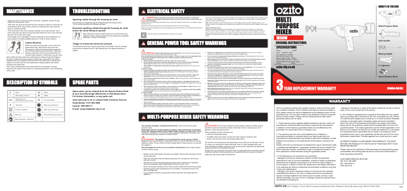 Página 1 del manual Manual de usuario Ozito DMM-080U