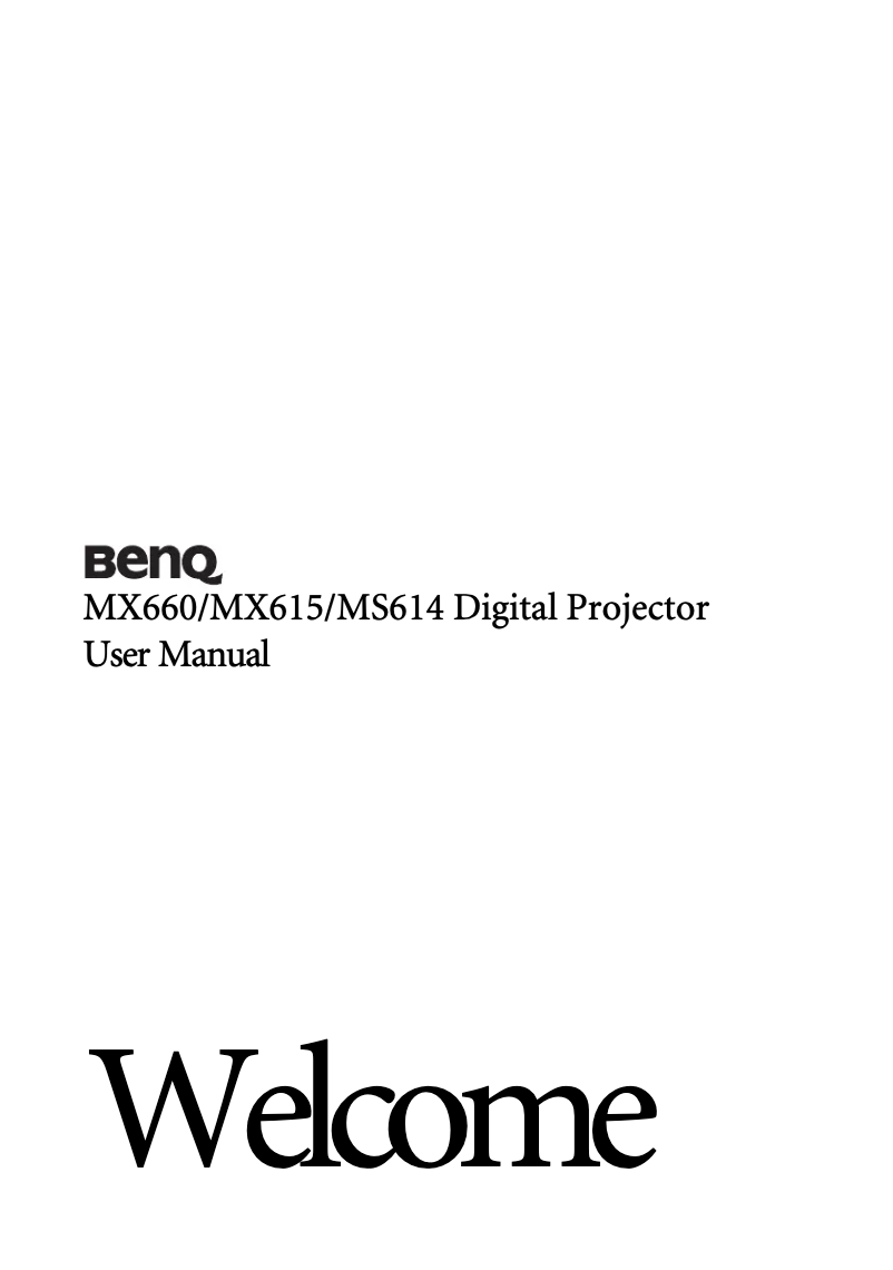 Page n°1 - Manuel utilisateur BenQ MX660