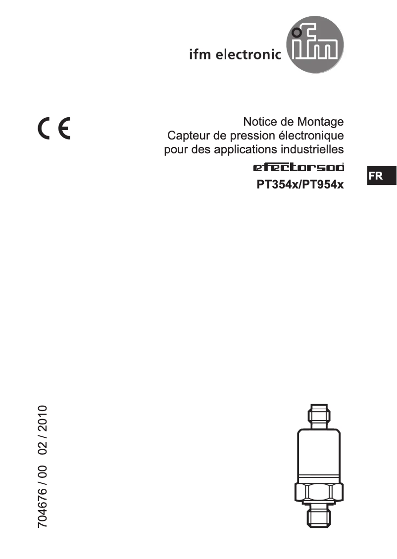 Page n°1 - Manuel utilisateur IFM PT3540