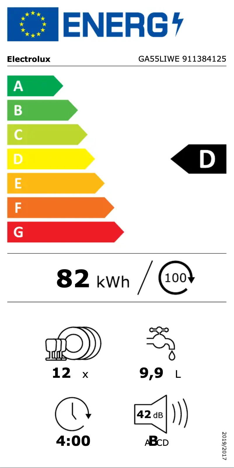Image de la première page du manuel de l'appareil GA55LIWE