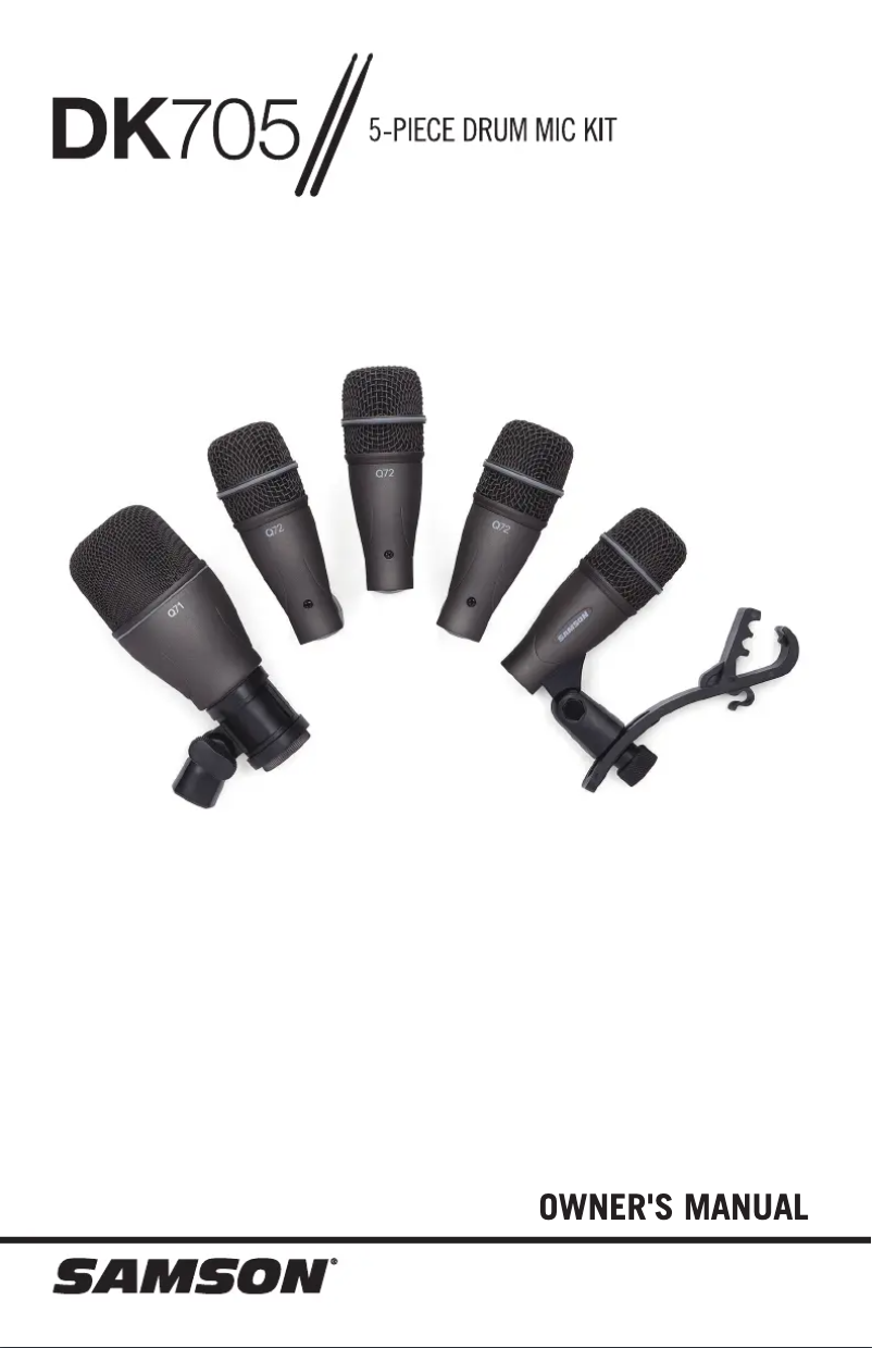 Page 1 de la notice Manuel utilisateur Samson DK705