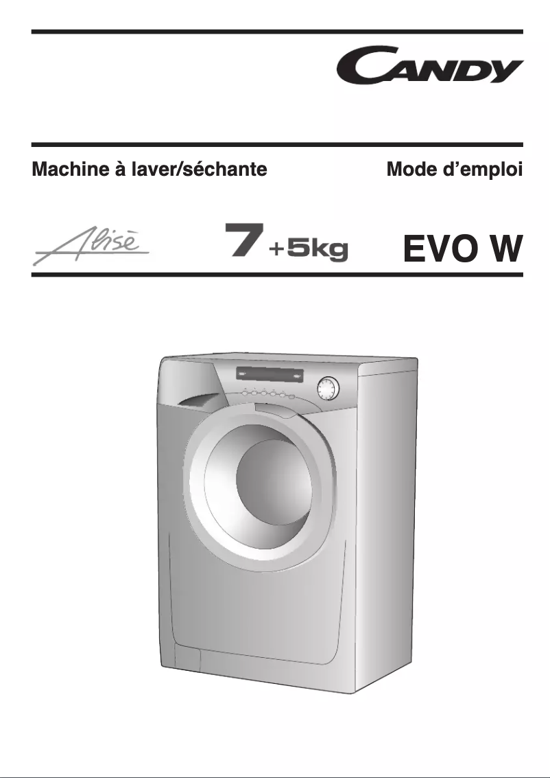 Page 1 de la notice Manuel utilisateur Candy EVOW 4753DS-47