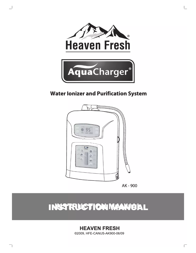 Page n°1 - Manuel utilisateur Heaven Fresh AK-900