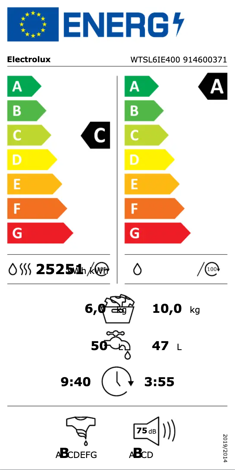 Image de la première page du manuel de l'appareil WTSL6IE400
