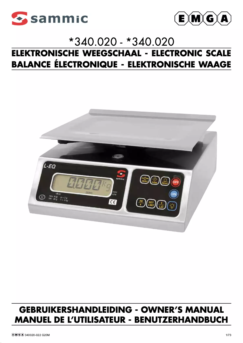 Página 1 del manual Manual de usuario Sammic 340022