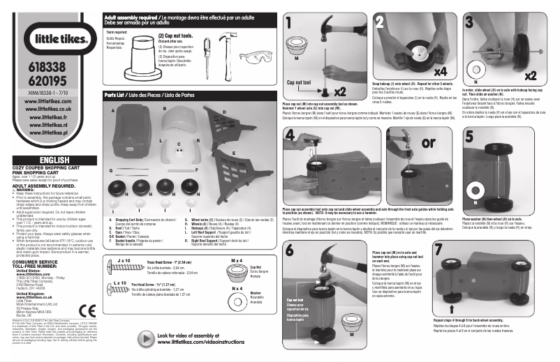 Page 1 de la notice Manuel utilisateur Little Tikes 620195E3