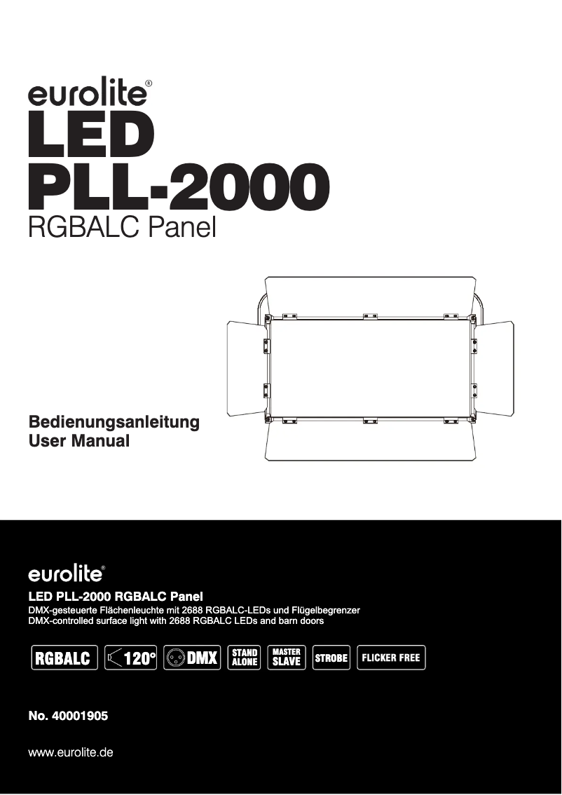 Page 1 de la notice Manuel utilisateur Eurolite LED PLL-2000