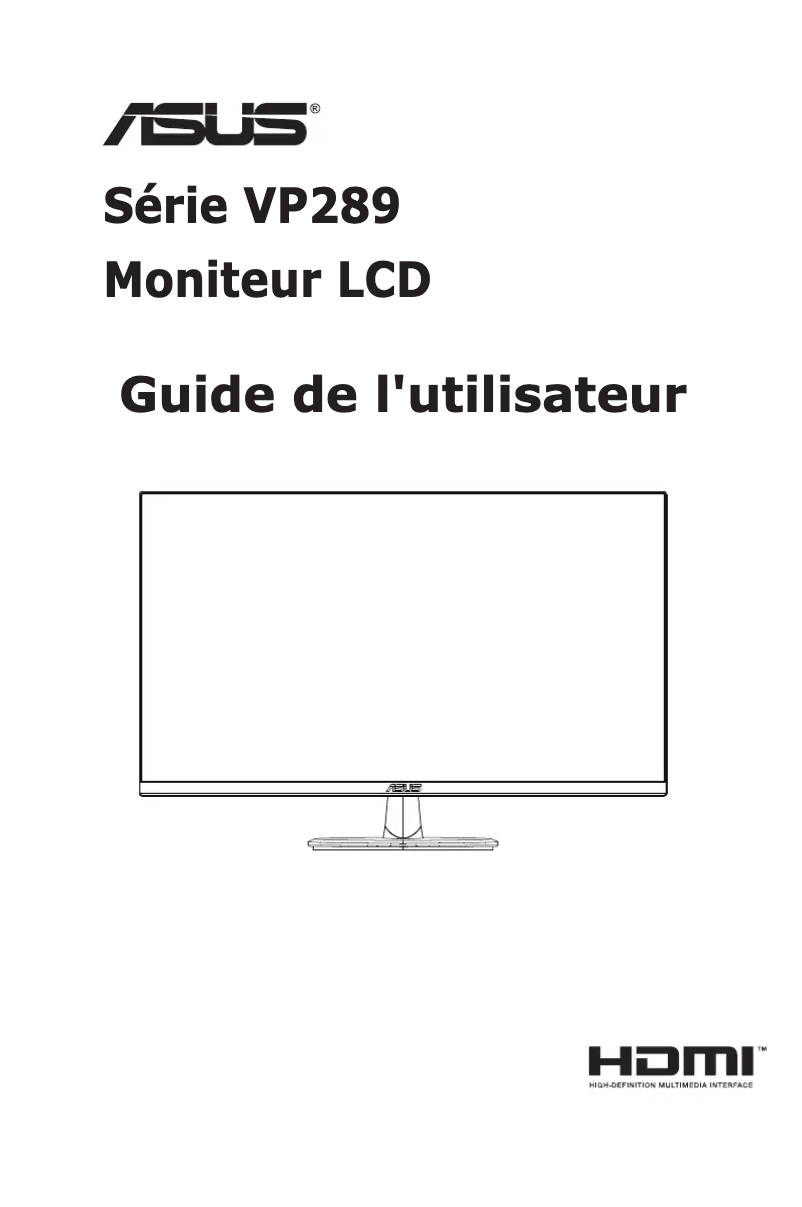 Page n°1 - Manuel utilisateur Asus VP289Q