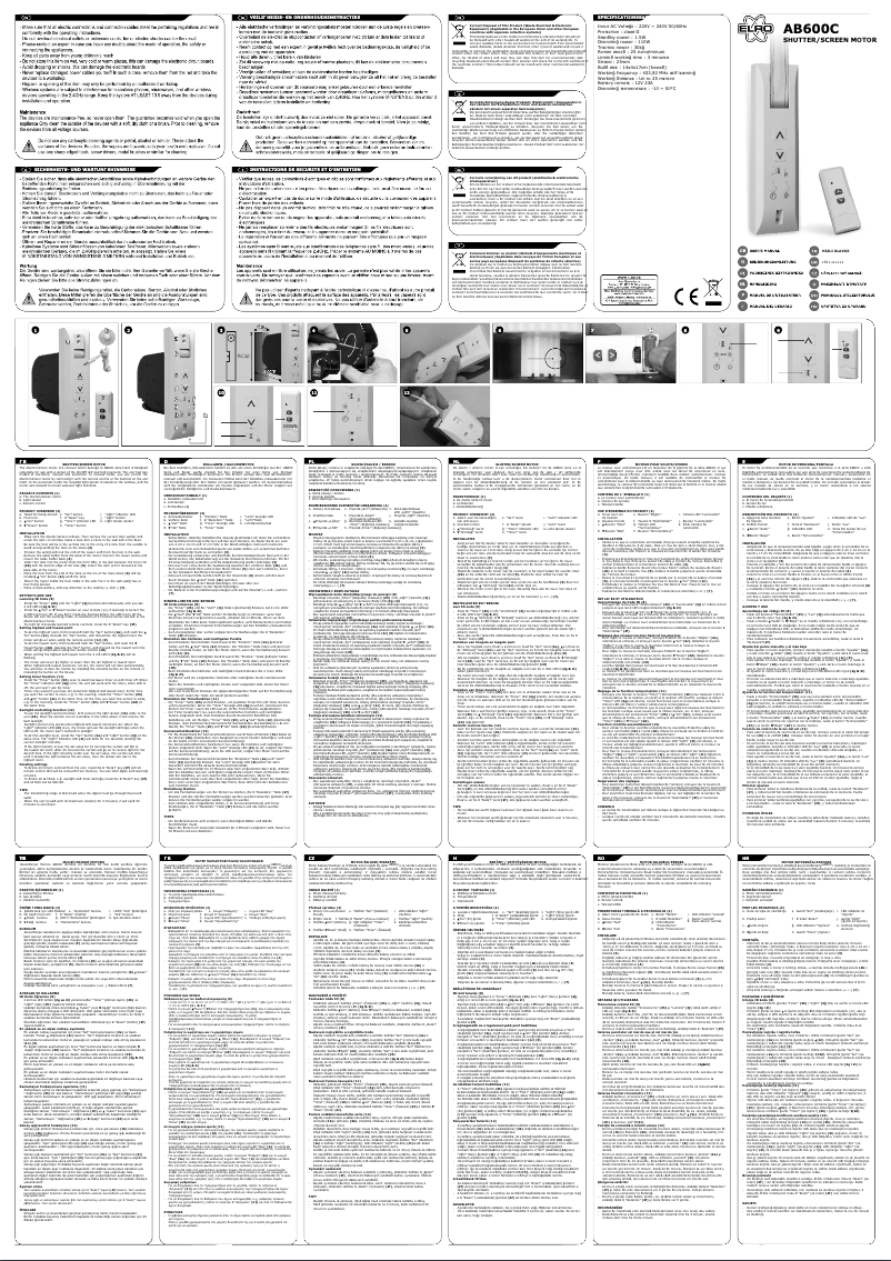 Imagen de la primera página del manual del dispositivo AB600C