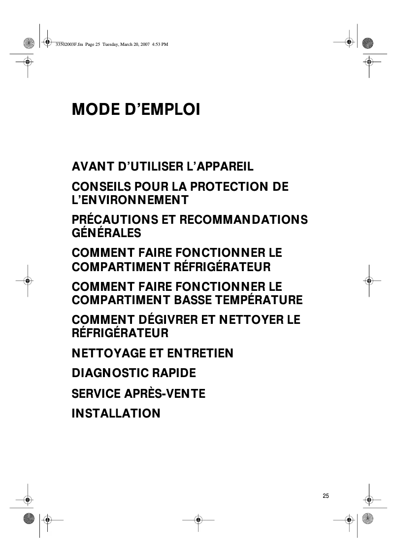Page 1 de la notice Manuel utilisateur Whirlpool WM1803W