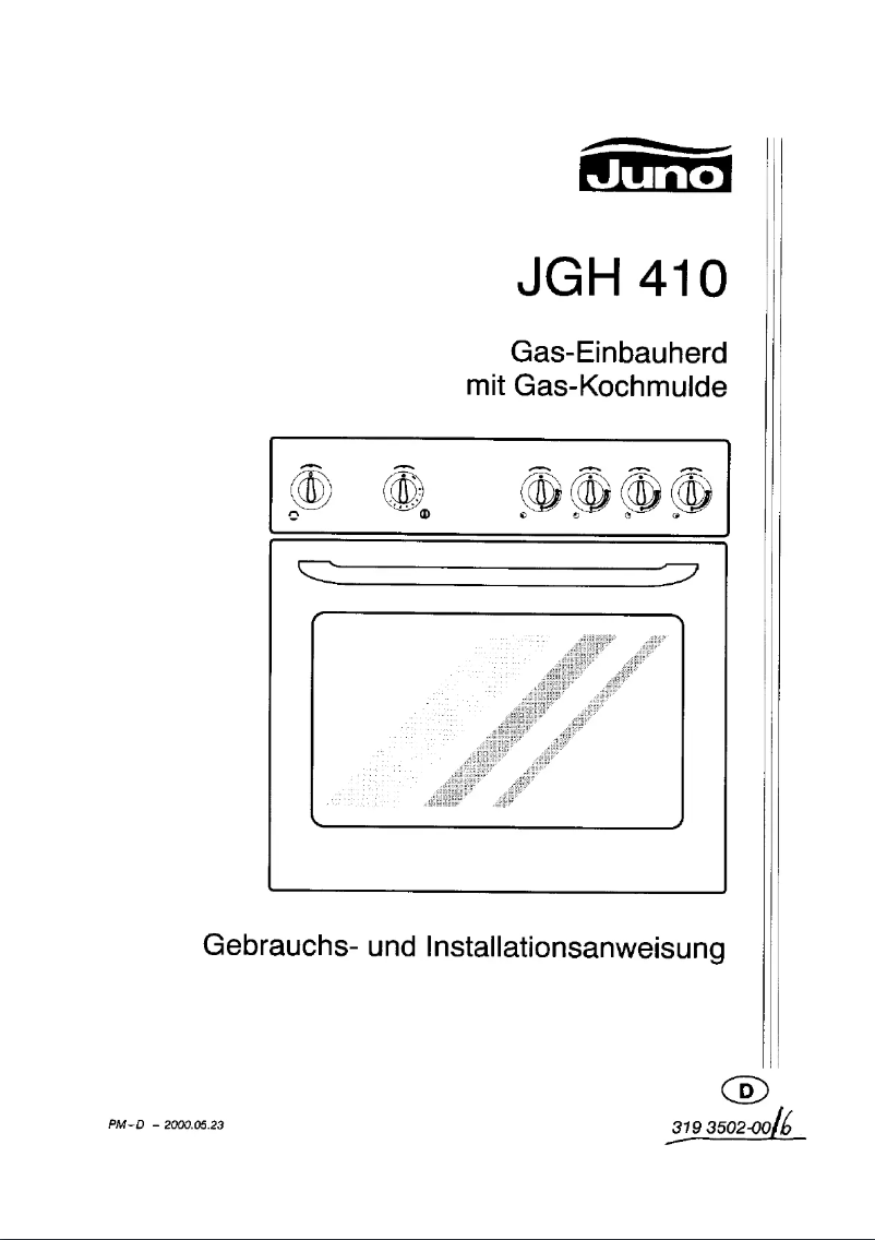 Page n°1 - Manuel utilisateur Juno JGH410BFG