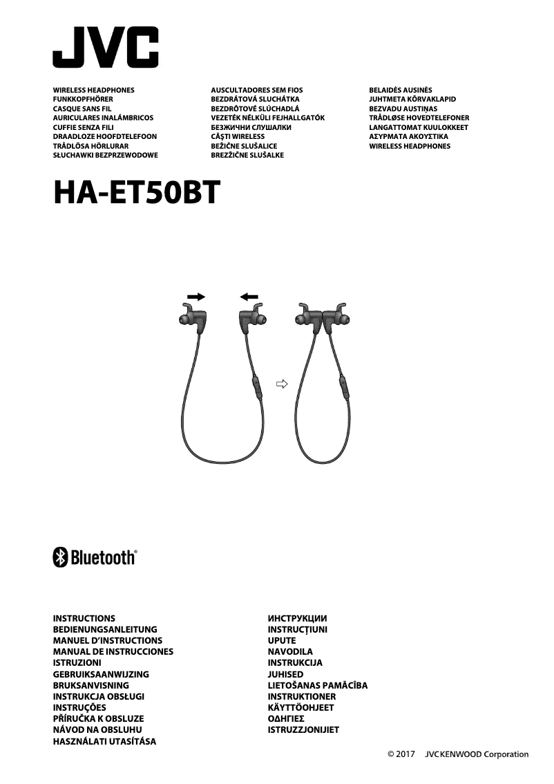 Page 1 de la notice Manuel utilisateur JVC HA-ET50BT