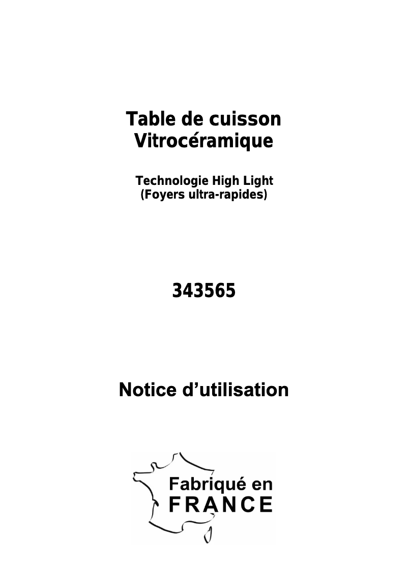 Page n°1 - Manuel utilisateur Brico Dépôt 343565