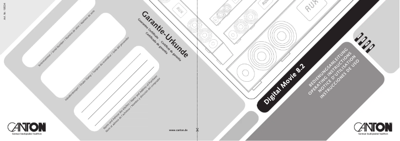 Image de la première page du manuel de l'appareil DM 8.2