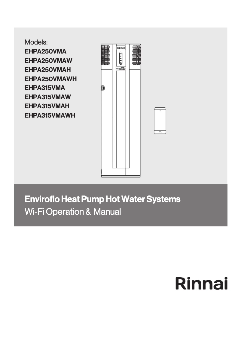 Page n°1 - Manuel utilisateur Rinnai EHPA315VMAH