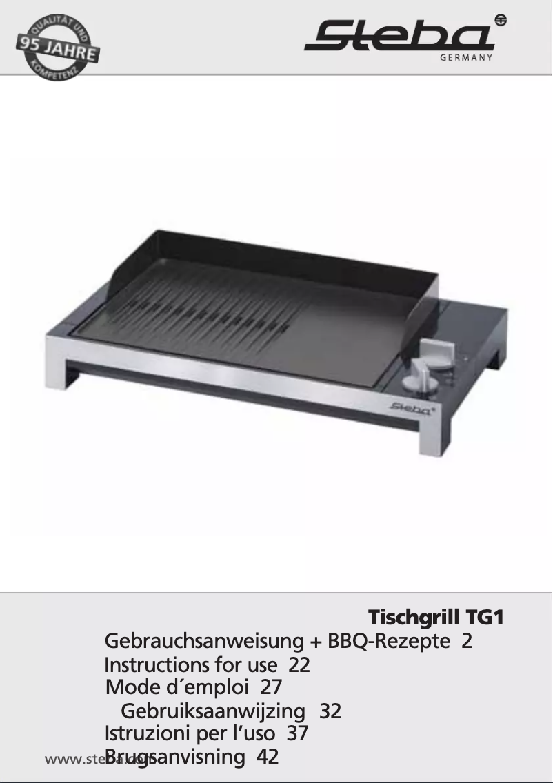 Page n°1 - Manuel utilisateur Steba TG 1