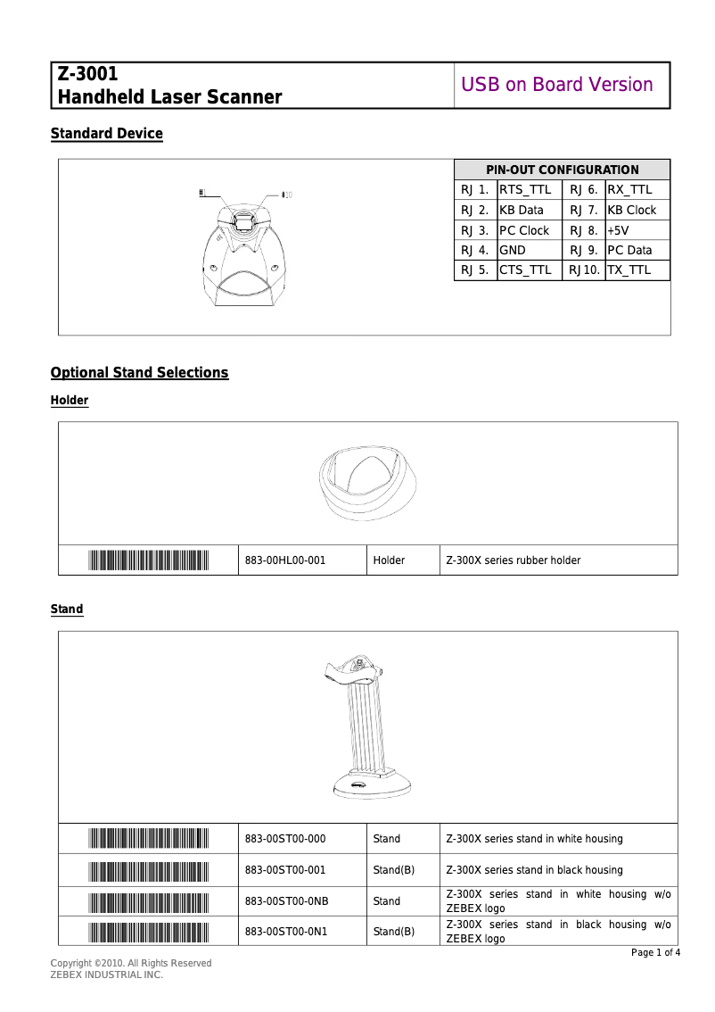 Page n°1 - Manuel utilisateur Zebex Z-3001 (K)(B)