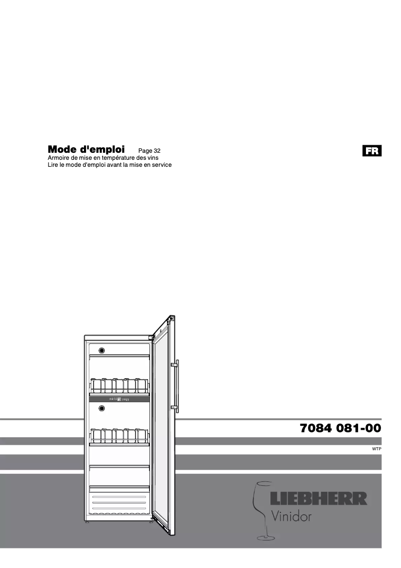 Page 1 de la notice Manuel utilisateur Liebherr WTpes 5972 Vinidor