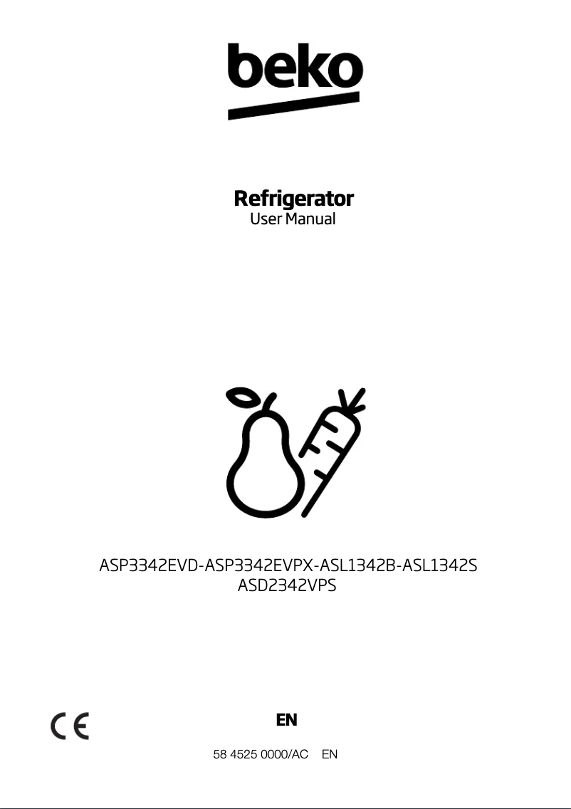 Page 1 de la notice Manuel utilisateur Beko ASD2342V