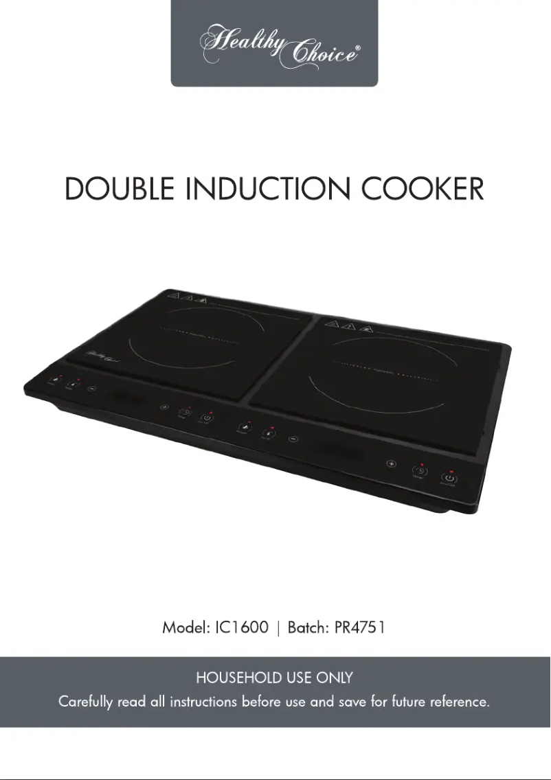 Page n°1 - Manuel utilisateur Healthy Choice IC1600