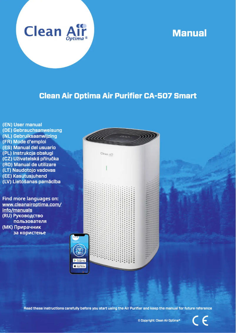 Page n°1 - Manuel utilisateur Clean Air Optima CA-507