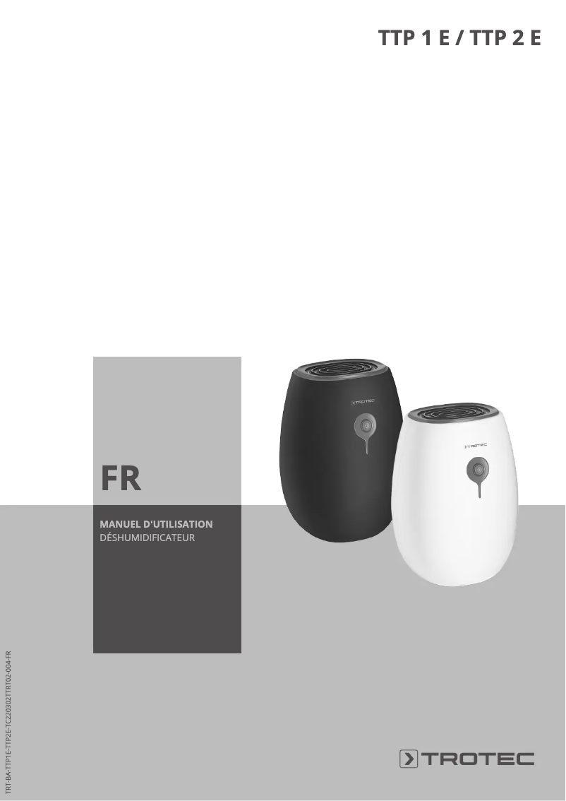 Page 1 de la notice Manuel utilisateur Trotec TTP 2 E