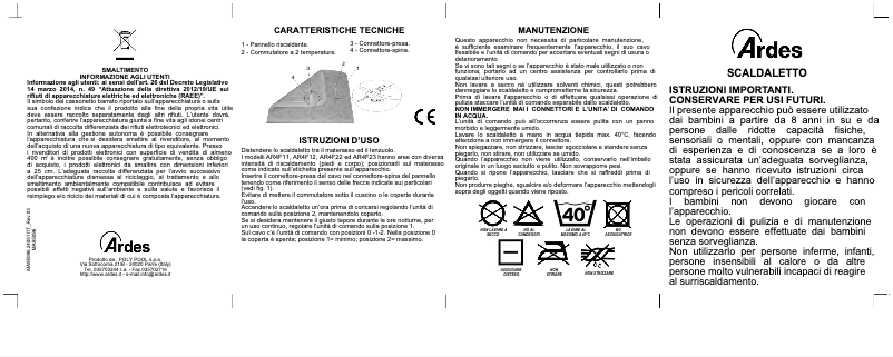 Image de la première page du manuel de l'appareil AR4F12