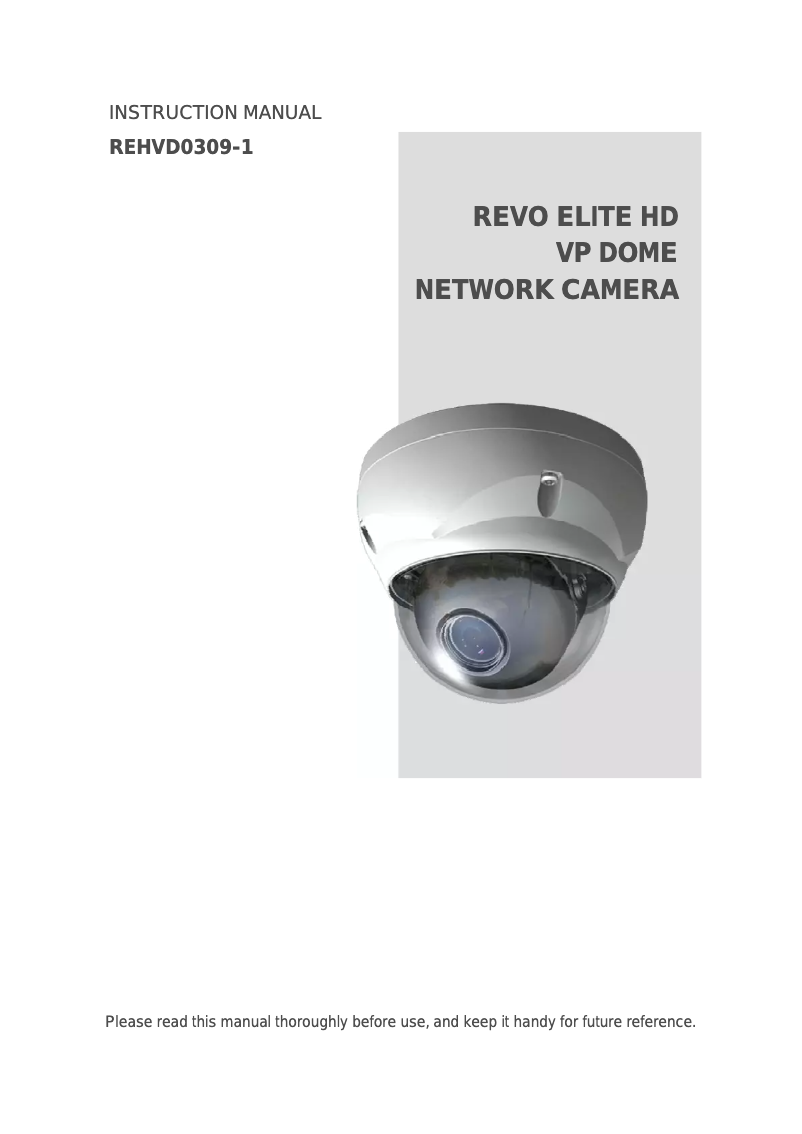 Page n°1 - Manuel utilisateur REVO REHVD0309-1