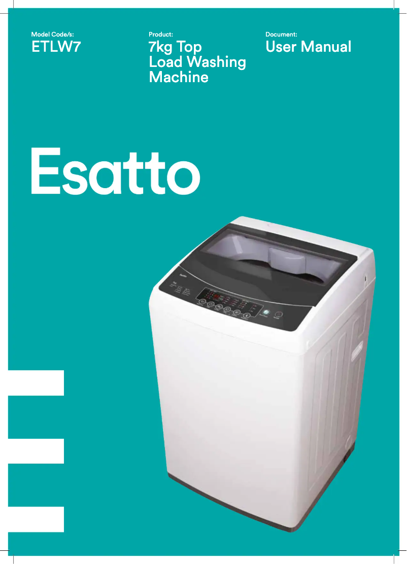 Page n°1 - Manuel utilisateur Esatto ETLW7