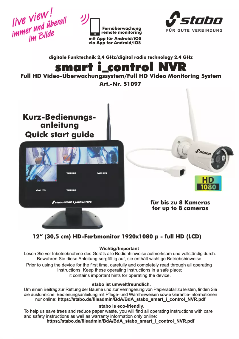 Página 1 del manual Manual de usuario Stabo Smart i_control NVR