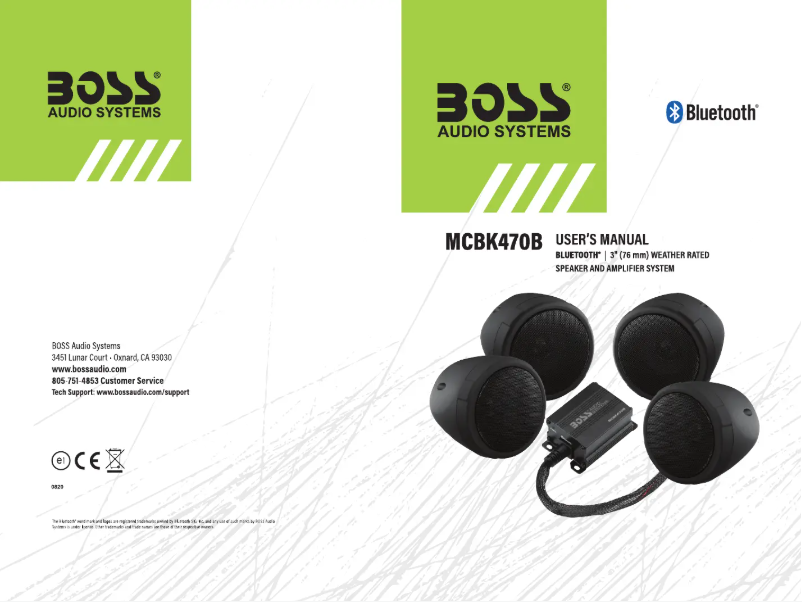 Page n°1 - Manuel utilisateur Boss MCBK470B