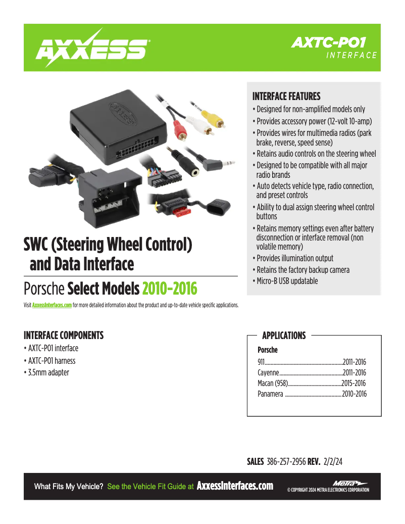 Image de la première page du manuel de l'appareil AXTC-PO1