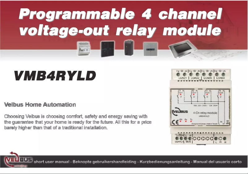 Page n°1 - Manuel utilisateur Velbus VMB4RYLD