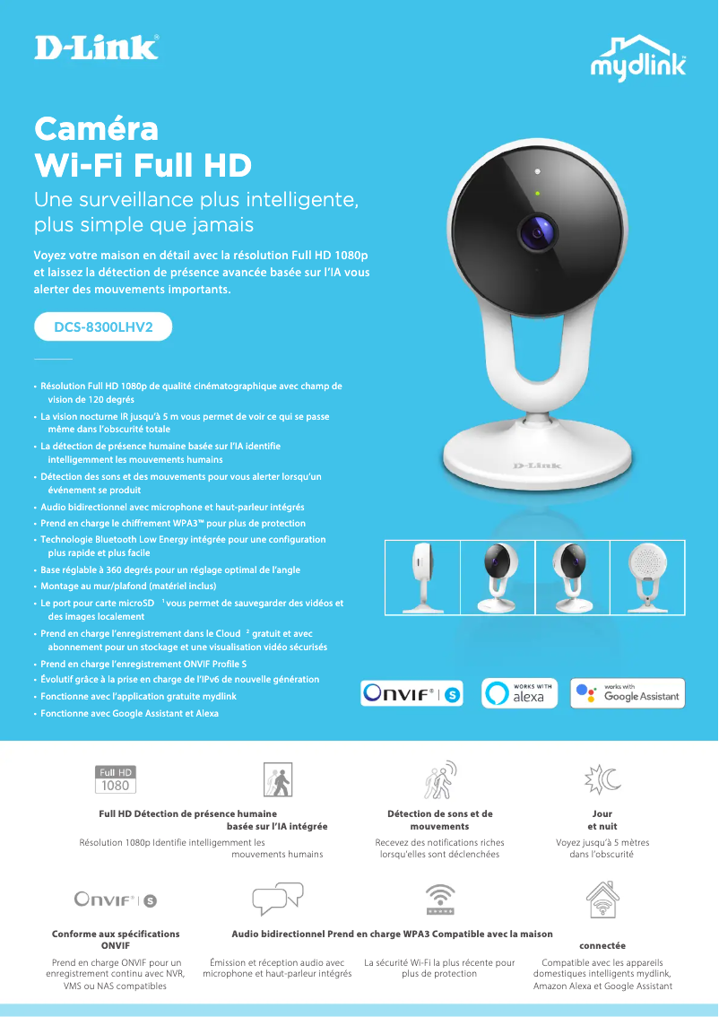Image de la première page du manuel de l'appareil DCS-8300LHV2
