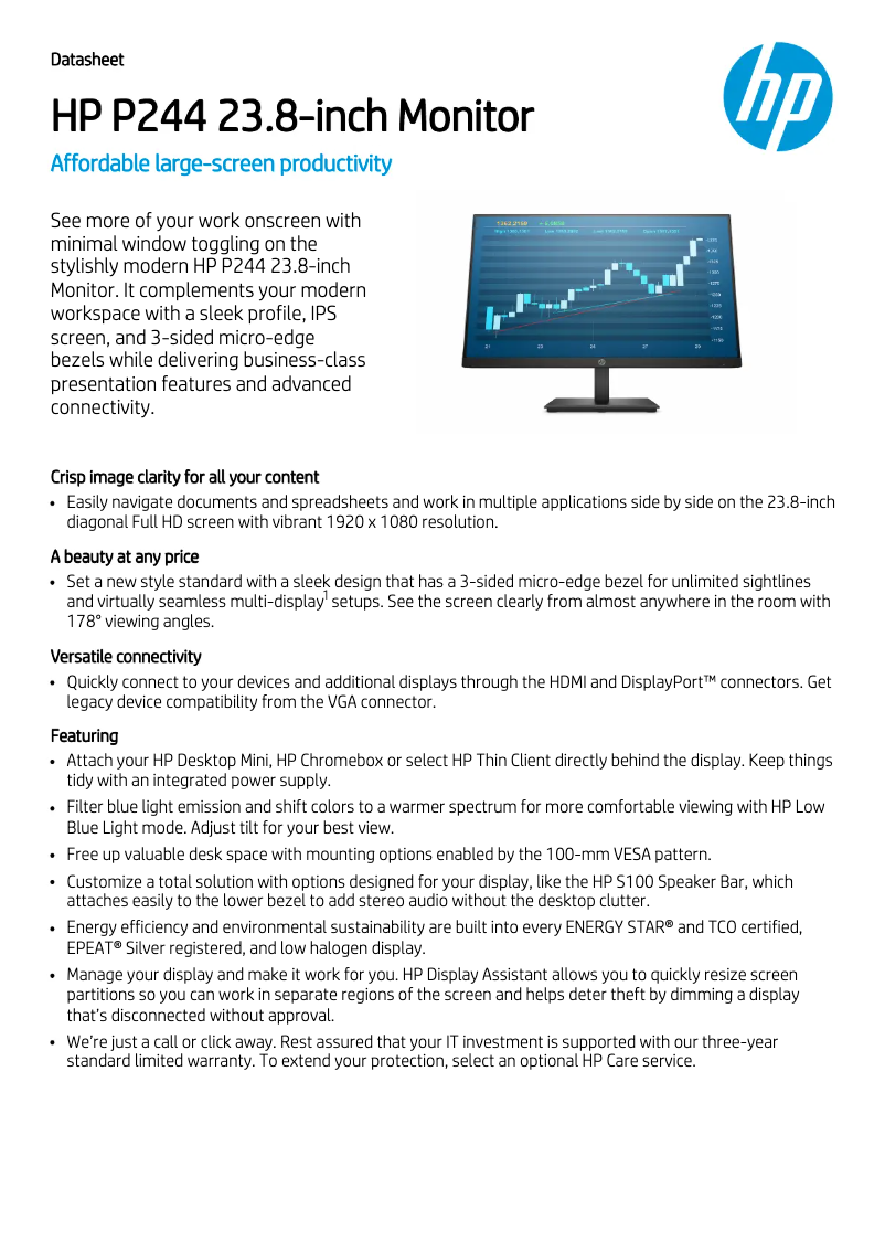 Page n°1 - Fiche technique HP P244