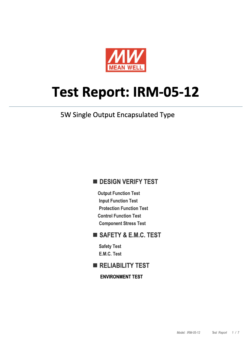 Image de la première page du manuel de l'appareil IRM-05-12