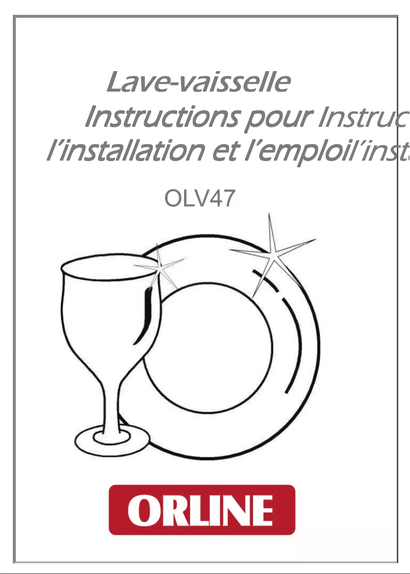 Page n°1 - Manuel utilisateur Orline OLV47