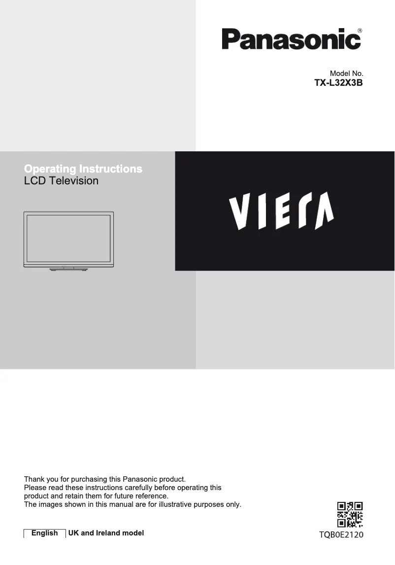 Page 1 de la notice Manuel utilisateur Panasonic Viera TX-L32X3B