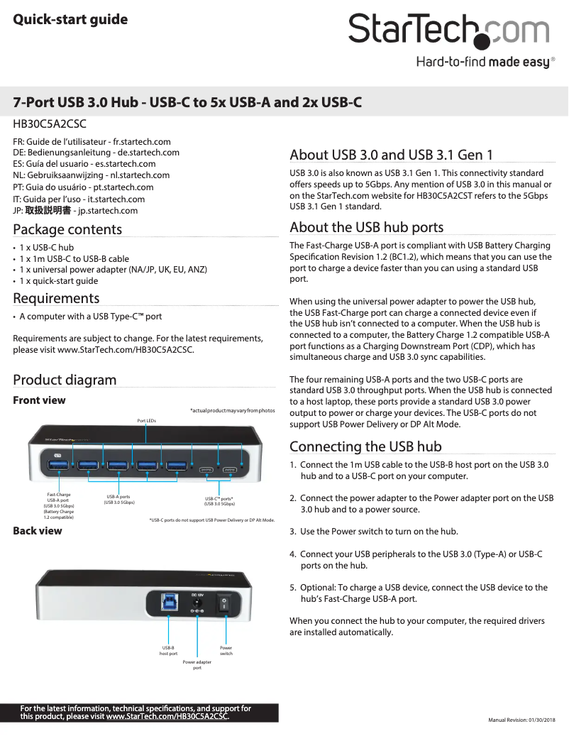 Image de la première page du manuel de l'appareil HB30C5A2CSC